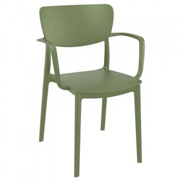 Armchair Liza Olive Green 54X53X82cm Siesta 20.0414