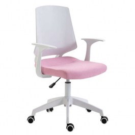 Πολυθρόνα Γραφείου ΒΣ1150-W White/Pink  62Χ54Χ92/102εκ. 01.0038 WHITE-PINK