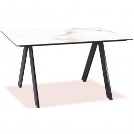 Aluminum Side Table Hpl 22511 120x68x75cm Black-White BLACK-WHITE