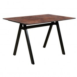 Aluminum Side Table Hpl 22514 120x80x75cm Black-Brown BLACK-BROWN