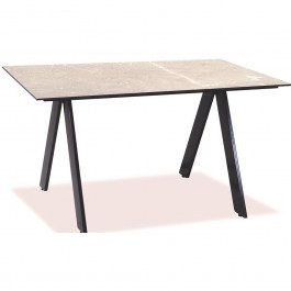 Aluminum Side Table Hpl 22513 120x80x75cm Beige-Black BEIGE-BLACK