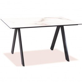 Τραπέζι Παραλ/μο Αλουμινίου Hpl 22519 160x90x75cm Black-White BLACK-WHITE