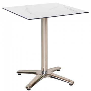 Τραπέζι Τετράγωνο Hpl 23971 70x70x75cm Beige-White