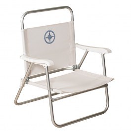 Aluminum Armchair with Perforated Fabric LT-22472 WHITE 60x63x80cm White-Grey WHITE
