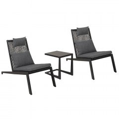 Nostos Living Room (Set of 3) 22468 50x115x83/40x45x50cm Grey