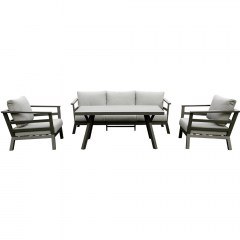 Garden Seating (Set of 4) 23948 198x80.5x67/78x80.5x67/140x79x64cm Grey-White