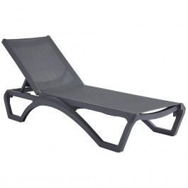 Ξαπλώστρα Ανακλινόμενη 5 Θέσεων 251427 190x69x31,5cm Dark Grey DARK GREY