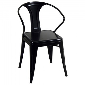 Stackable Armchair SM-1026-B 49x53.5x79cm Black