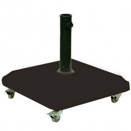 Concrete Umbrella Base With Wheels NTH37B 50x50cm Black BLACK