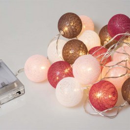 Christmas Lights Series Balls 10 Led 63396 1,5m With Battery Multi-Pink MULTI-PINK