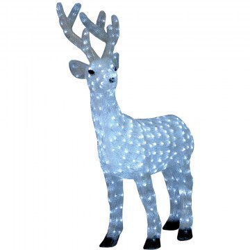Christmas Decorative Figure Illuminated Deer 80268 108cm White