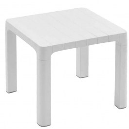 Side Garden Table 261445 Square Polypropylene With UV Protection 45x45x40cm White WHITE