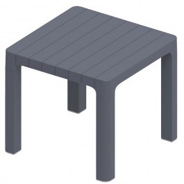 Side Garden Table 261446 Square Polypropylene With UV Protection 45x45x40cm Dark Grey DARK GREY