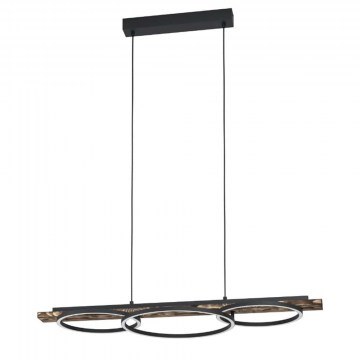 Ceiling Light-Rail Boyal 99624 101x40x110cm 2xLed 12,5W Black-Natural Eglo
