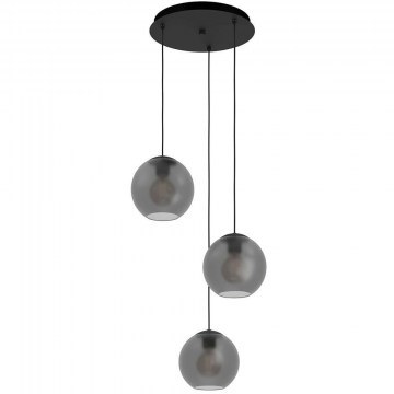 Φωτιστικό Οροφής Arangona 390213 Φ45,5x150cm 3xE27 40W Grey-Black Eglo