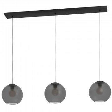 Φωτιστικό Οροφής - Ράγα Arangona 390214 125,5x24,5x150cm 3xE27 40W Grey-Black Eglo