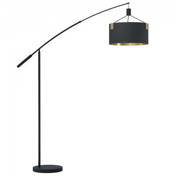 Floor Lamp Tortola 1 39966 183x45x203cm 3xE27 40W Black-Brass Eglo
