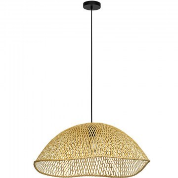 Pendant Lamp Sambucona 390236 D72x150cm 1xE27 40W Natural-Black Eglo