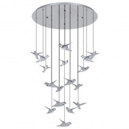 Ceiling Paratebueno 2 390402 17xLed Dim 78x220cm Chrome Eglo CHROME