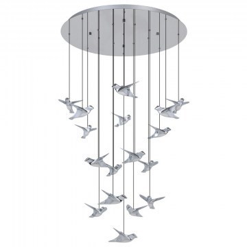 Ceiling Paratebueno 2 390402 17xLed Dim 78x220cm Chrome Eglo