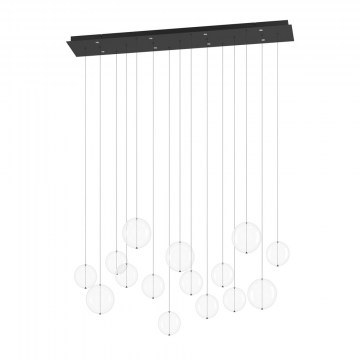 Ceiling Light - Rail Espardello 390334 117x20x150cm Led Black-Clear Eglo