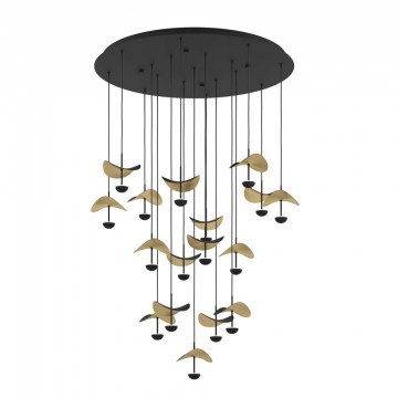 Φωτιστικό Οροφής Dracera 390341 78x220cm Led Black-Gold Eglo