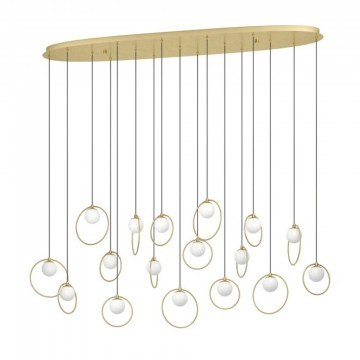 Φωτιστικό Οροφής Portocolom 390348 148x26x220cm Led Gold-White Eglo