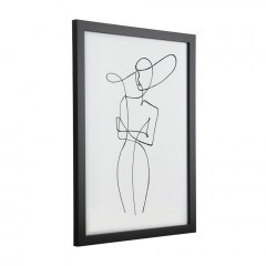 Frame Woman Roberval 423025 32,7x1,6x45cm Black-White Eglo