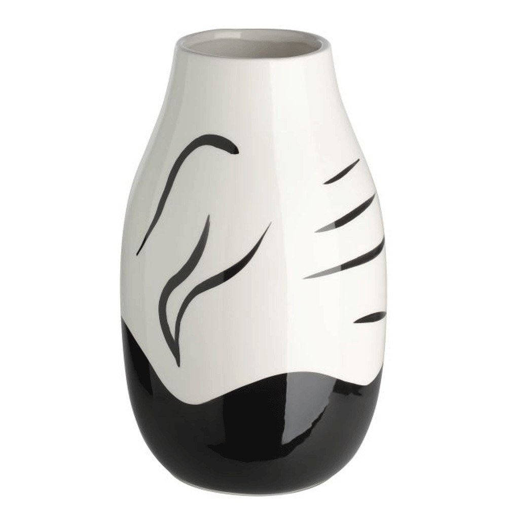 Βάζο Κεραμικό Yuzawa 421037 15x26cm Black-White Eglo