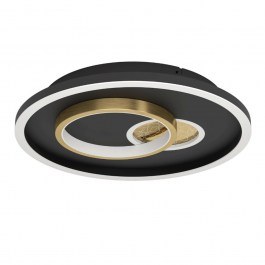 Ceiling Lamp Tiriolo 901244 38x6cm Led Black-Gold Eglo BLACK-GOLD