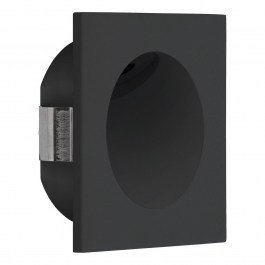 Wall Light - Recessed Spot Zarate 3000K 90lm 8x8cm Black Eglo BLACK