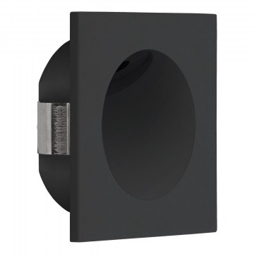 Wall Light - Recessed Spot Zarate 3000K 90lm 8x8cm Black Eglo