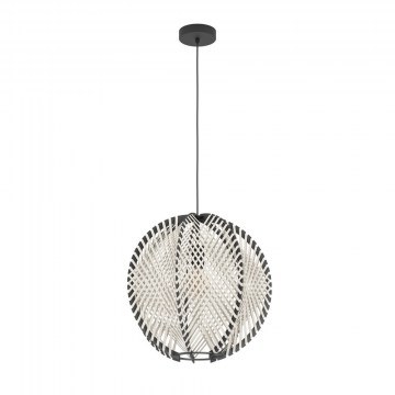 Φωτιστικό Οροφής Κρεμαστό Waverrton 44006 Ε27 48x110cm Black-White Eglo