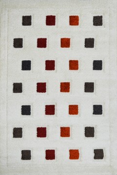 Carpet Martini Shaggy 5805 Ivory-Red-Grey