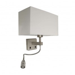 Wall Lamp White 30x15x17cm VK/04034/MC/W VKLed WHITE-SILVER