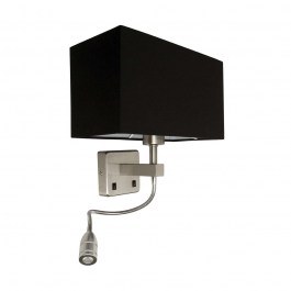 Wall Lamp Black 30x15x17cm VK/04034/MC/B VKLed SILVER-BLACK