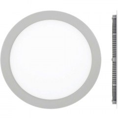 Panel Led Χωνευτό VK/04050/G/W Φ22,5x1,5cm Led 1440Lm 18W 3000K Grey VKLed