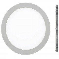 Panel Led Χωνευτό VK/04050/G/C Φ22,5x1,5cm Led 1440Lm 18W 4000K Grey VKLed