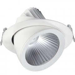 Σποτ Χωνευτό VK/04083/W/W/24 Φ19cm Led 1800Lm 20W 3000K White VKLed