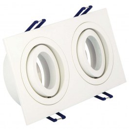 Σποτ Χωνευτό Διπλό VK/03014G/2/W 17,6x9,3x2,8cm 2xGU10 35W White VKLed WHITE