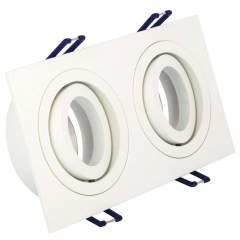 Σποτ Χωνευτό Διπλό VK/03014G/2/W 17,6x9,3x2,8cm 2xGU10 35W White VKLed