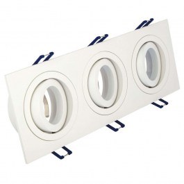Σποτ Χωνευτό Τριπλό VK/03014G/3/W 25,5x9,3x2,8cm 3xGU10 35W White VKLed WHITE