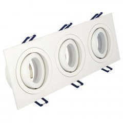 Σποτ Χωνευτό Τριπλό VK/03014G/3/W 25,5x9,3x2,8cm 3xGU10 35W White VKLed