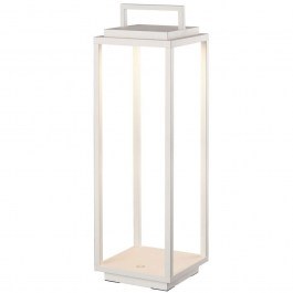 Φωτιστικό Δαπέδου Επαναφορτιζόμενο Φανάρι VK/03211/W/W 14x14x54cm Led 180Lm 2,2W 3000K 2x2200mA IP54 WHITE