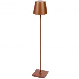 Rechargeable Floor Lamp VK/03209/RB/W D28x150cm Led 530Lm 10W 3000K 6x2200mA IP54 Brown VKLed BROWN