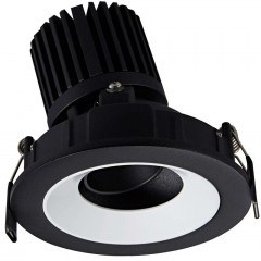Σποτ Χωνευτό VK/04346/WB/C Φ11,5cm Led 870Lm 12W 4000K White-Black VKLed