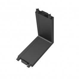 Magnetic Rail Connector Bisqit VK/04484/B/CON 40V Ultra Slim IP20 Oρθή Γωνία 5.5x5.5cm Black VKLed BLACK