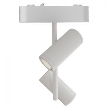 Σποτ Μαγνητικής Ράγας Bisqit VK/04472/TR/W/DW/2 40V Ultra Slim LED 2x9W 2700K-6000K 1218lm 24° CRI>90 IP20 White VKLed