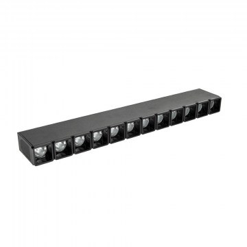 Magnetic Track Linear Light Kopi VK/04204TR/W/12/B Led 24V 15W 3000K 2.375lm 8° IP20 37x6cm Black VKLed