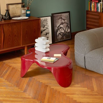 Coffee Table Sloth SL STH030D 120x78x34cm Glossy Supreme Red